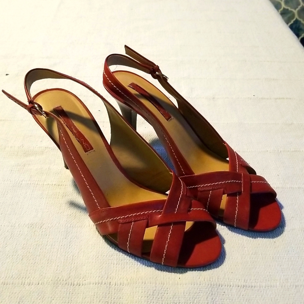 Bandolino Red Slingback Heels